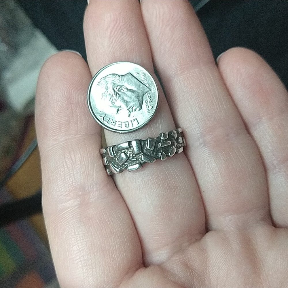 Vintage Sterling silver 925 nugget ring unisex - Picture 4 of 8